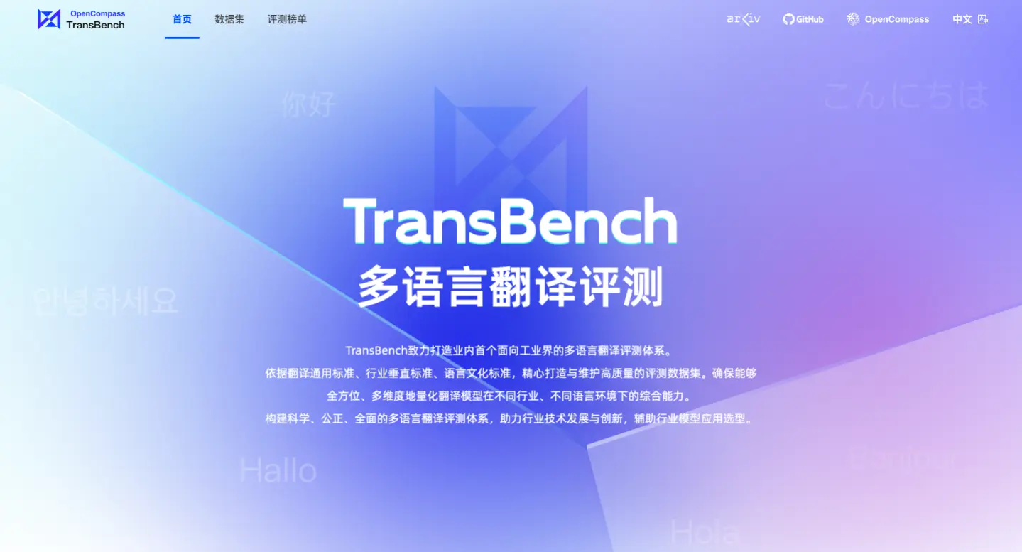TransBench-阿里国际等推出的多语言翻译评测系统